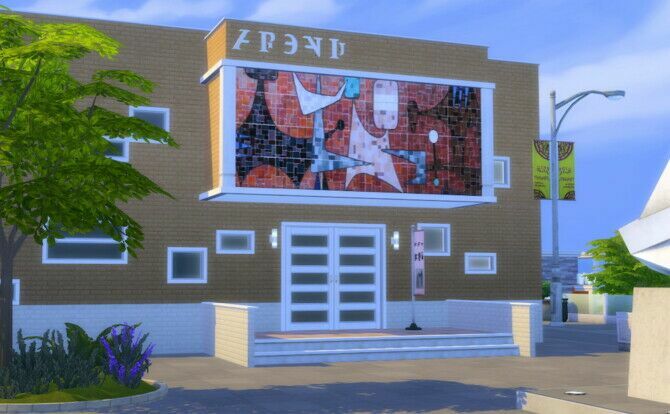 Midcentury Ceramic Murals At Alexpilgrim 1 Midcentury Ceramic Murals At Alexpilgrim Sims 4 CC