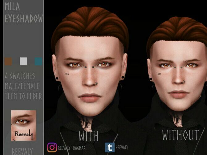 Mila Eyeshadow By Reevaly 1 Mila Eyeshadow By Reevaly Sims 4 CC
