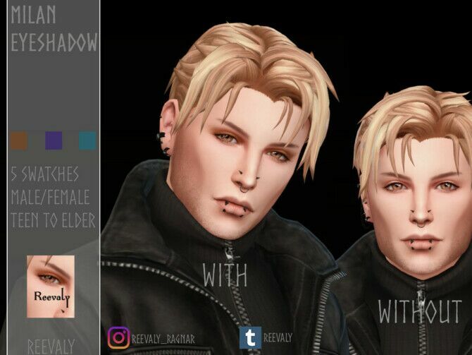 Milan Eyeshadow By Reevaly 1 Milan Eyeshadow By Reevaly Sims 4 CC