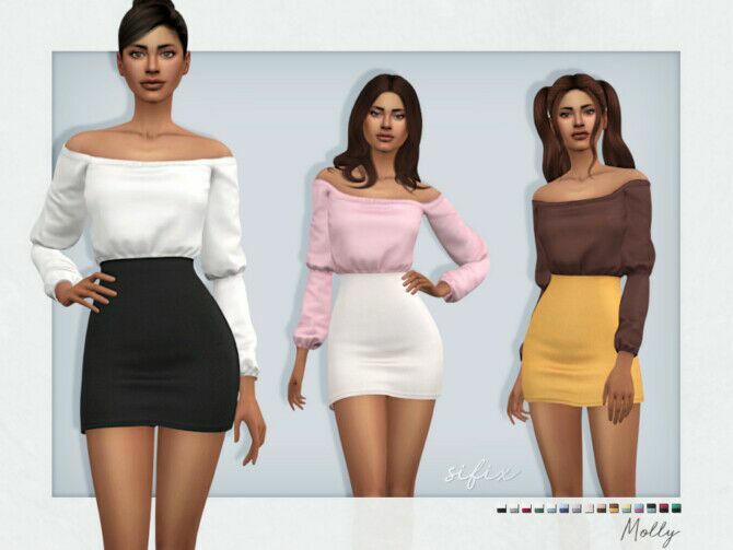 Molly Outfit By Sifix Sims 4 CC