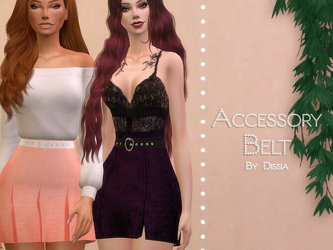 Accessory Belt By Dissia 1 Accessory Belt By Dissia Sims 4 CC