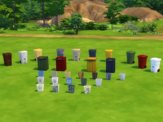 Trash And Garbage Bins By Kyriat’s Sims 4 World 1 Trash And Garbage Bins By Kyriat’s Sims 4 World Sims 4 CC