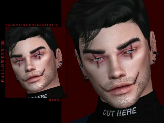 Halloween’20 Face Paint Collection’3 By Merci 1 Halloween’20 Face Paint Collection’3 By Merci Sims 4 CC