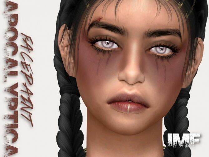 IMF Apocalyptica Facepaint N.03 By Izziemcfire 1 IMF Apocalyptica Facepaint N.03 By Izziemcfire Sims 4 CC