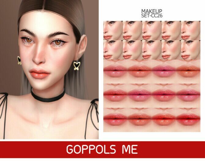 Gpme-Gold Makeup SET CC26 By Goppols ME 1 Gpme-Gold Makeup SET CC26 By Goppols ME Sims 4 CC