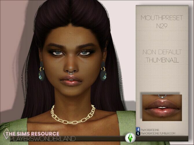 Mouthpreset N29 By Playerswonderland 1 Mouthpreset N29 By Playerswonderland Sims 4 CC