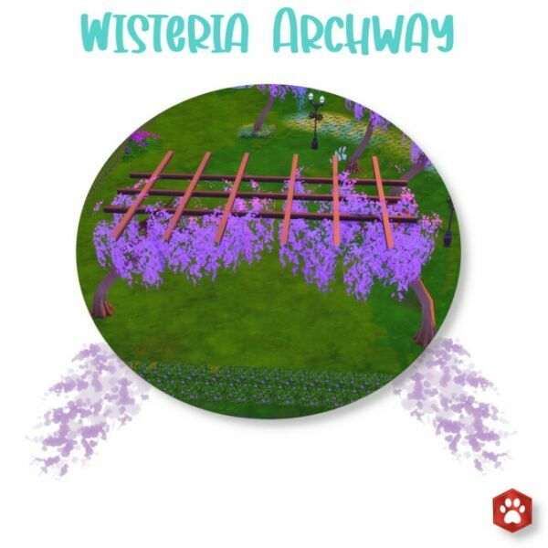 Wisteria Archway By Moonfeather 1 Wisteria Archway By Moonfeather Sims 4 CC