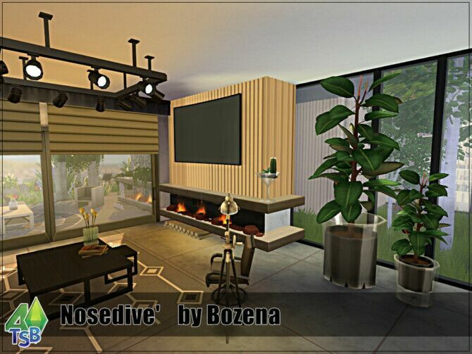 Nosedive Home By Bozena 4 sims 4 cc nosedive home by bozena 4