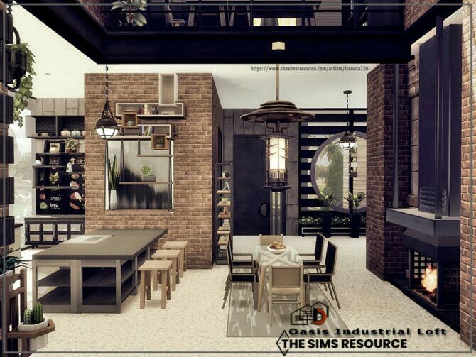 Oasis Industrial Loft By Danuta720 3 sims 4 cc oasis industrial loft by danuta720 3