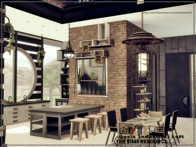 Oasis Industrial Loft By Danuta720 4 sims 4 cc oasis industrial loft by danuta720 4