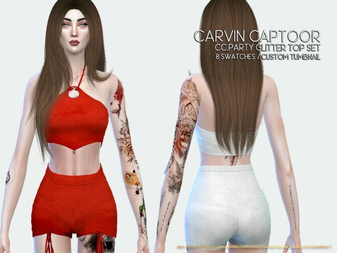 Party Glitter TOP SET By Carvin Captoor 1 Party Glitter TOP SET By Carvin Captoor Sims 4 CC