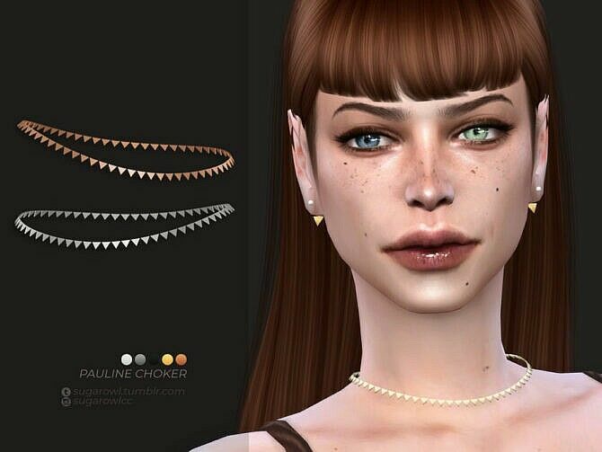 Pauline Choker By Sugar OWL 1 Pauline Choker By Sugar OWL Sims 4 CC