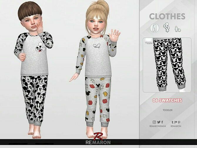 PJ For Toddler 01 Pants By Remaron 1 PJ For Toddler 01 Pants By Remaron Sims 4 CC