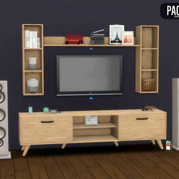 Queen Park TV Unit & Surround System (P) At Paco Sims 3 sims 4 cc queen park tv unit surround system p at paco sims 2