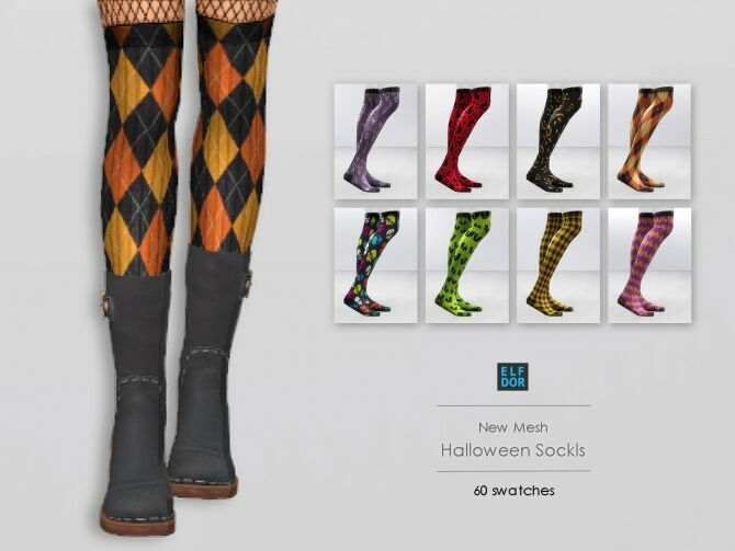 Halloween Socks By Elfdor Sims 1 Halloween Socks By Elfdor Sims Sims 4 CC