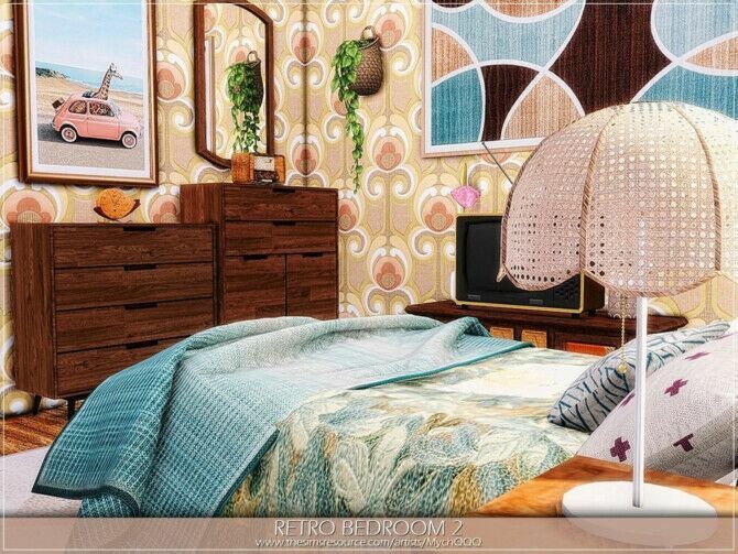 Retro Bedroom 2 By Mychqqq 3 sims 4 cc retro bedroom 2 by mychqqq 2