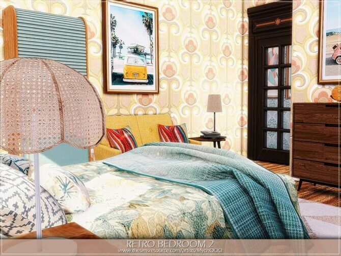 Retro Bedroom 2 By Mychqqq 4 sims 4 cc retro bedroom 2 by mychqqq 3