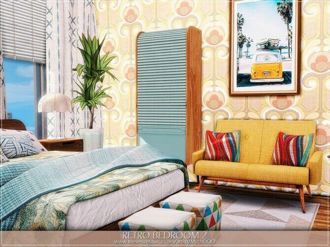 Retro Bedroom 2 By Mychqqq 2 sims 4 cc retro bedroom 2 by mychqqq 4