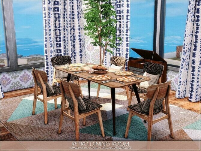 Retro Dining Room By Mychqqq 2 sims 4 cc retro dining room by mychqqq 3