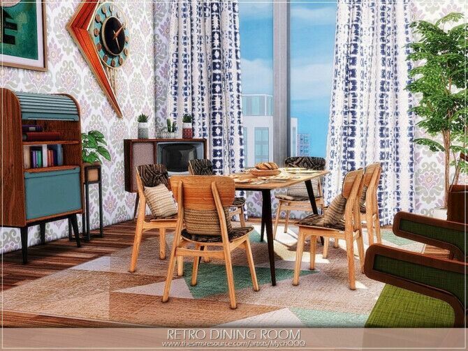 Retro Dining Room By Mychqqq 3 sims 4 cc retro dining room by mychqqq 4