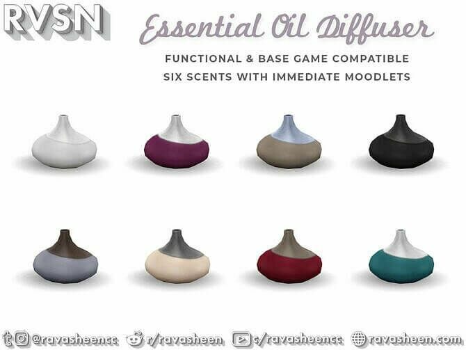 Scent To BE OIL Diffuser Mod By Ravasheen 2 sims 4 cc scent to be oil diffuser mod by ravasheen 2