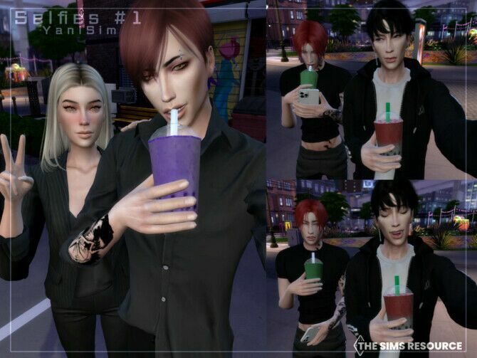 Selfies #1 (Pose Pack) By Yanisim 1 Selfies #1 (Pose Pack) By Yanisim Sims 4 CC