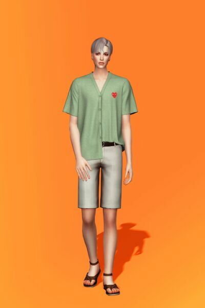 Short Sleeve Cardigan At Gorilla 4 sims 4 cc short sleeve cardigan at gorilla 2