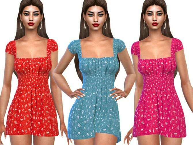 Summer Colorful Dresses By Saliwa 1 Summer Colorful Dresses By Saliwa Sims 4 CC