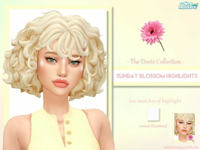 Sunday Blossom Highlights By Ladysimmer94 1 Sunday Blossom Highlights By Ladysimmer94 Sims 4 CC