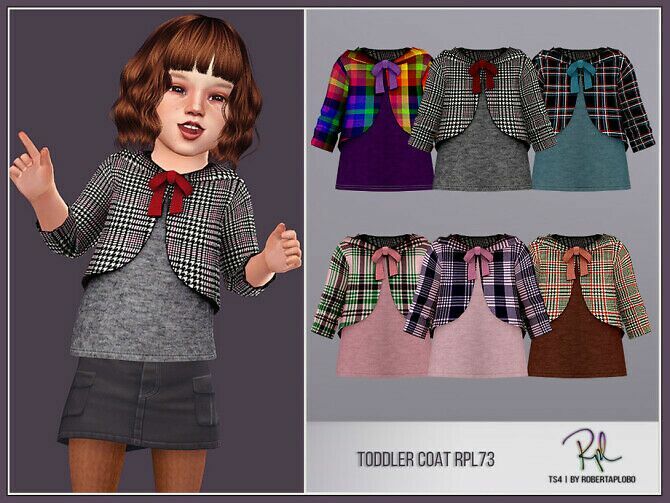 Toddler Coat RPL73 By Robertaplobo 1 Toddler Coat RPL73 By Robertaplobo Sims 4 CC