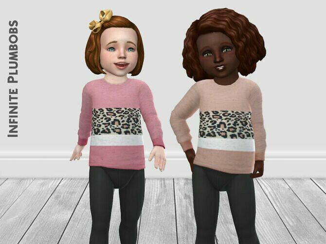 Toddler Leopard Print Block Jumper By Infiniteplumbobs 1 Toddler Leopard Print Block Jumper By Infiniteplumbobs Sims 4 CC