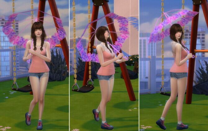 Translucent Umbrella Pose 2 At A-Luckyday 1 Translucent Umbrella Pose 2 At A-Luckyday Sims 4 CC