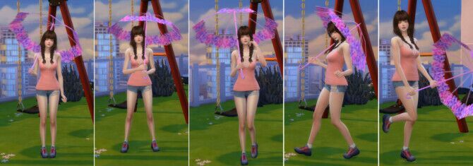 Translucent Umbrella Pose 2 At A-Luckyday 2 sims 4 cc translucent umbrella pose 2 at a luckyday 2
