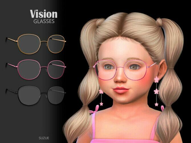 Vision Glasses Toddler By Suzue 1 Vision Glasses Toddler By Suzue Sims 4 CC