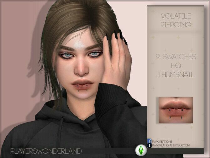 Volatile Piercing By Playerswonderland 1 Volatile Piercing By Playerswonderland Sims 4 CC
