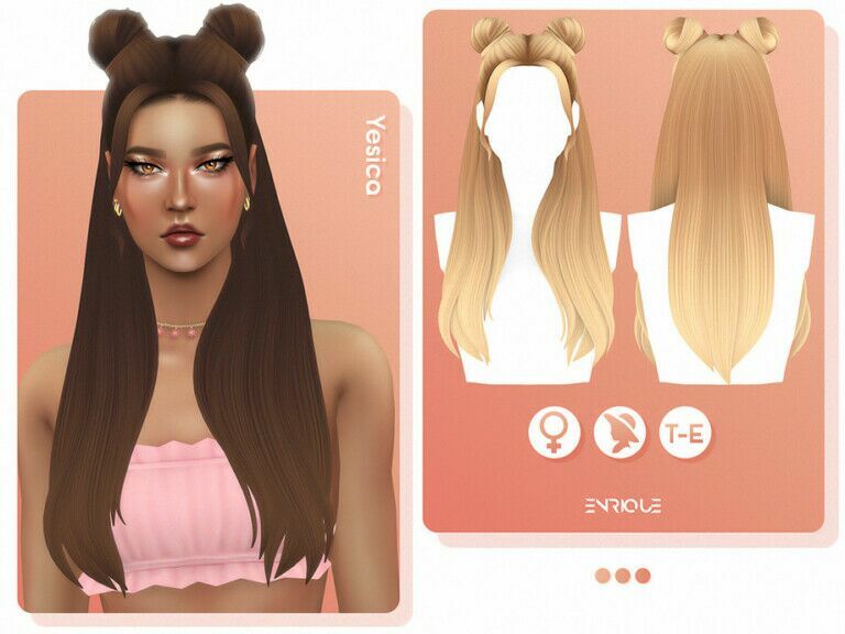 Yesica Hairstyle By Enriques4 1 Yesica Hairstyle By Enriques4 Sims 4 CC