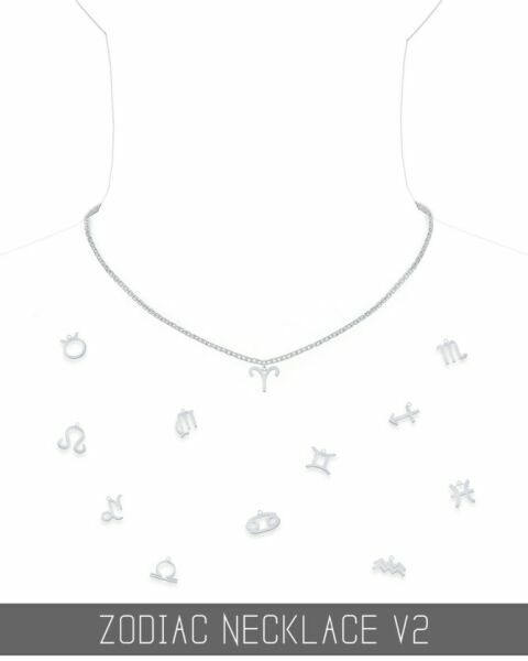 Zodiac Necklace At Simpliciaty 2 sims 4 cc zodiac necklace at simpliciaty 2