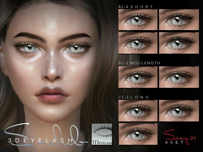 3D Eyelashes F V1 Bassis By S-Club 1 3D Eyelashes F V1 Bassis By S-Club Sims 4 CC