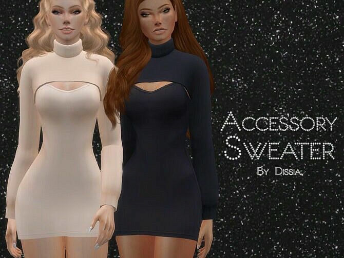 Accessory Sweater By Dissia 1 Accessory Sweater By Dissia Sims 4 CC