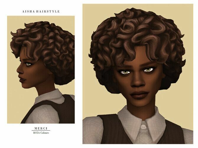 Aisha Hairstyle By Merci 1 Aisha Hairstyle By Merci Sims 4 CC