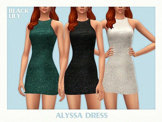 Alyssa Dress By Black Lily 1 Alyssa Dress By Black Lily Sims 4 CC