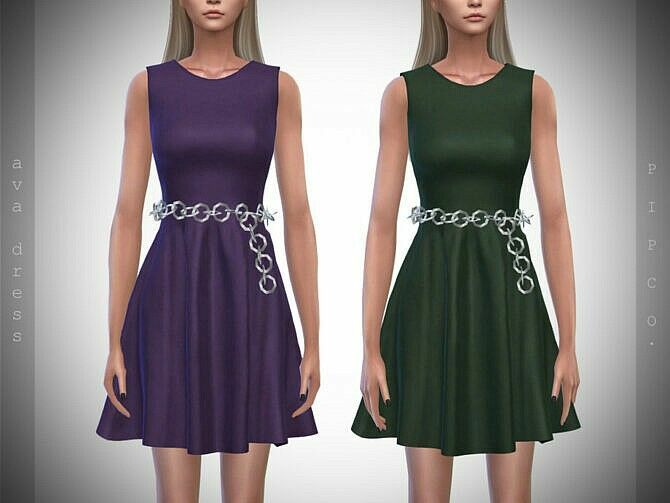 AVA Dress By Pipco 1 AVA Dress By Pipco Sims 4 CC