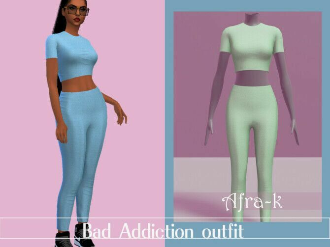 BAD Addiction Outfit By Akaysims 1 BAD Addiction Outfit By Akaysims Sims 4 CC