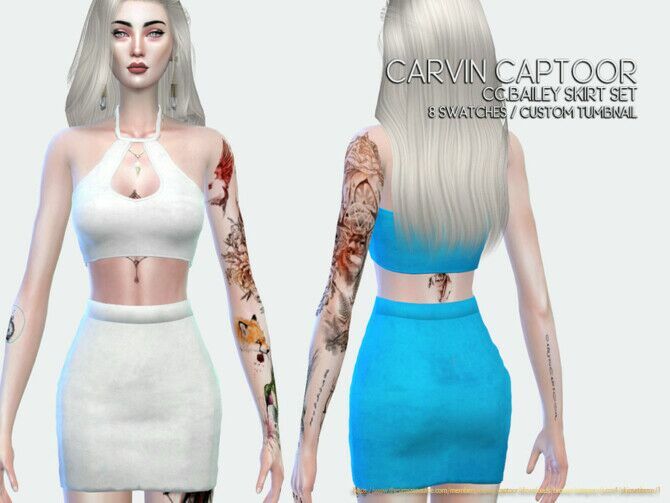 Bailey Skirt SET By Carvin Captoor 1 Bailey Skirt SET By Carvin Captoor Sims 4 CC
