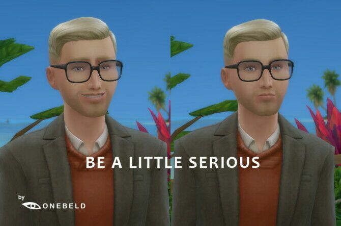 BE A Little Serious By Onebeld 1 BE A Little Serious By Onebeld Sims 4 CC