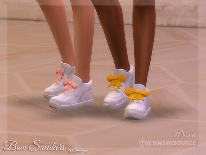 BOW Sneakers By Dissia 1 BOW Sneakers By Dissia Sims 4 CC