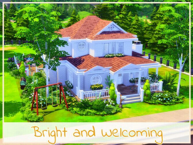 Bright And Welcoming House By Simmer_Adelaina 1 Bright And Welcoming House By Simmer_Adelaina Sims 4 CC