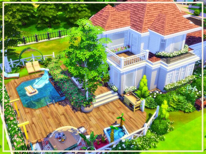 Bright And Welcoming House By Simmer_Adelaina 3 sims 4 cc bright and welcoming house by simmer adelaina 3