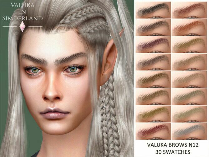 Brows N12 By Valuka 1 Brows N12 By Valuka Sims 4 CC
