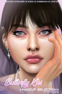Butterfly Makeup Selection At Praline Sims Sims 4 CC